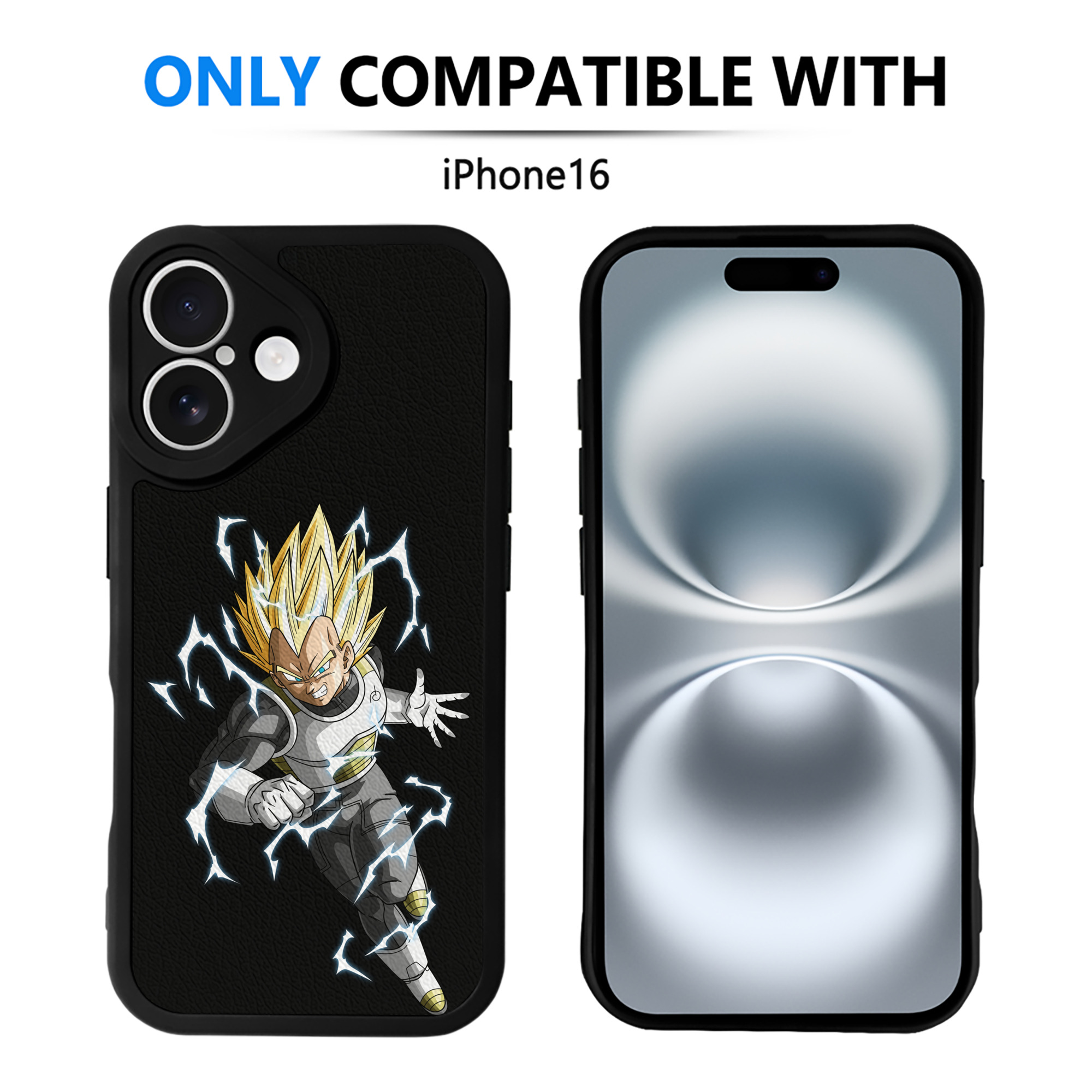 （画像用） ドラゴンボール ベジータ四世（Bejīta Yonsei）DRAGON BALL Vegeta IV 【iPhone 16シリーズ対応】シリコンスマホケース（レザー調） 材質：シリコン